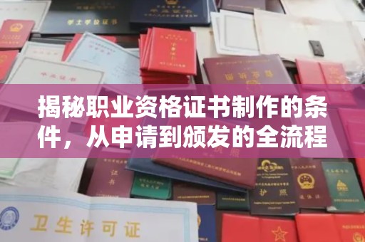 济阳揭秘职业资格证书制作的条件，从申请到颁发的全流程解析